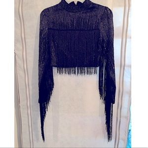 Fashion Nova fringe crop top